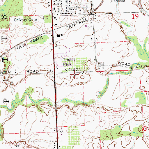 Topographic Map of Hudson Bible Holiness Church, MI
