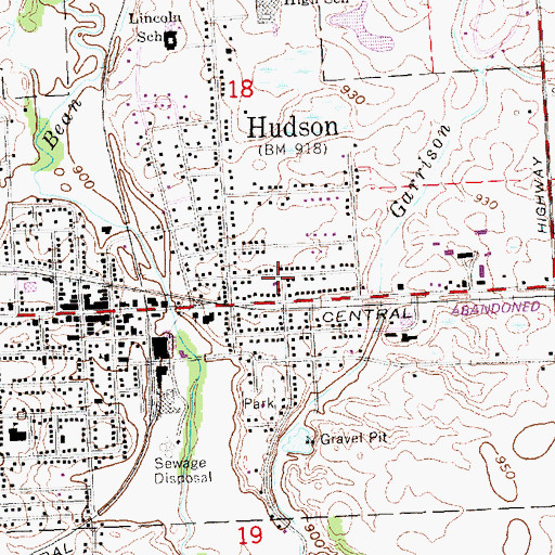 Topographic Map of Wesleyan Church, MI