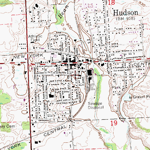 Topographic Map of Sacred Heart School, MI