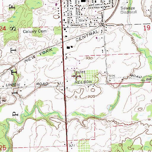 Topographic Map of Leffingwell Estates Mobile Home Park, MI