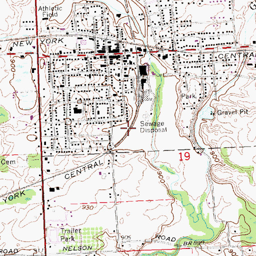 Topographic Map of Thompson Memorial Park, MI