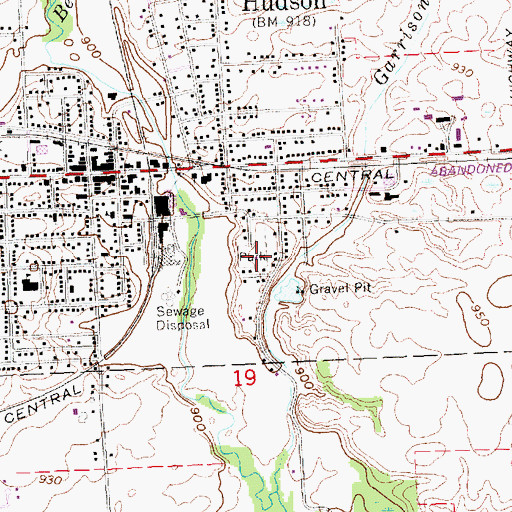 Topographic Map of Webster's Park, MI