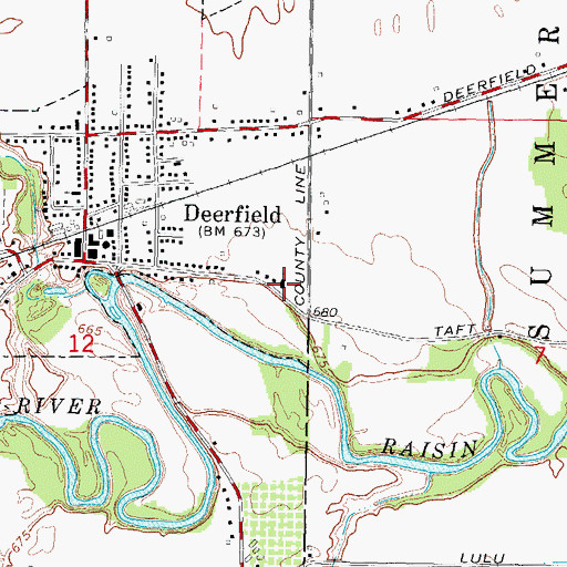 Topographic Map of Free Methodist Church, MI