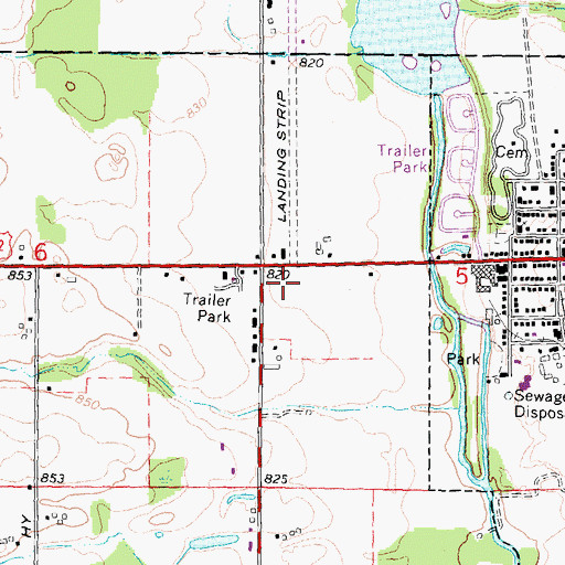 Topographic Map of Clinton Health Center, MI