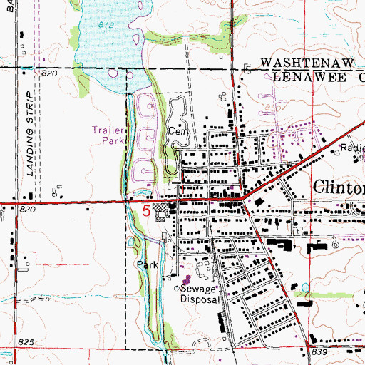 Topographic Map of Saint Dominic Church, MI