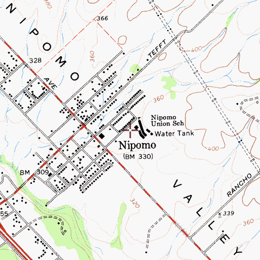 Topographic Map of Nipomo Elementary School, CA