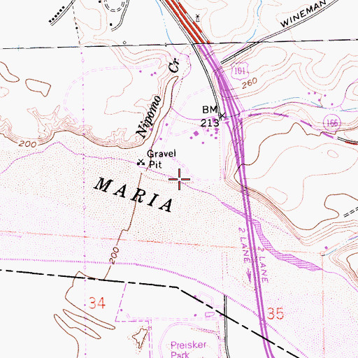 Topographic Map of Nipomo Valley, CA