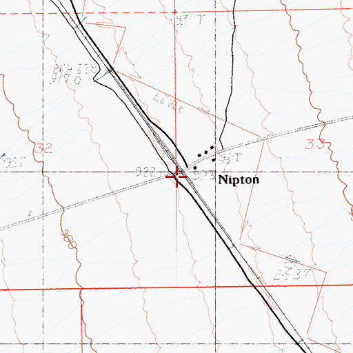 Topographic Map of Nipton, CA