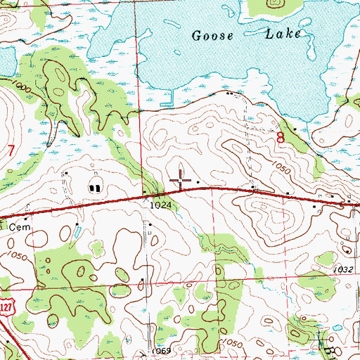 Topographic Map of Paradise Campgrounds, MI