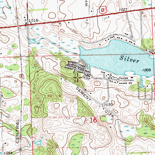 Topographic Map of Silver Lawn Trailer Park, MI