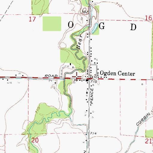 Topographic Map of Zion United Brethren Church, MI