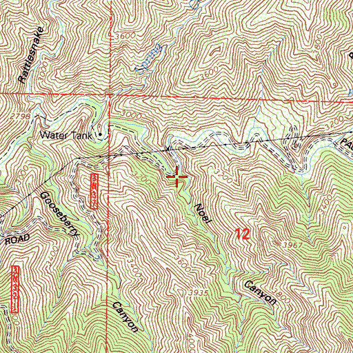 Topographic Map of Noel Canyon, CA