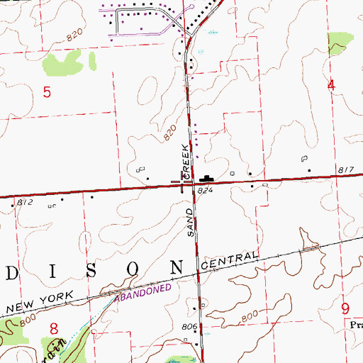 Topographic Map of Webster Farm Cemetery (historical), MI