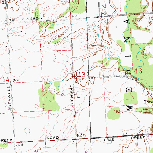 Topographic Map of Stockwell Mausoleum (historical), MI