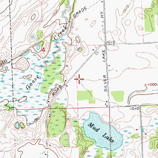 Topographic Map of Osborn Cemetery, MI