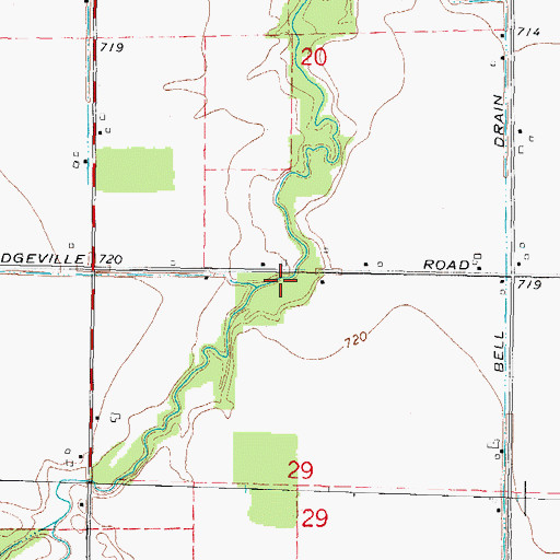 Topographic Map of Luke Farm Cemetery, MI