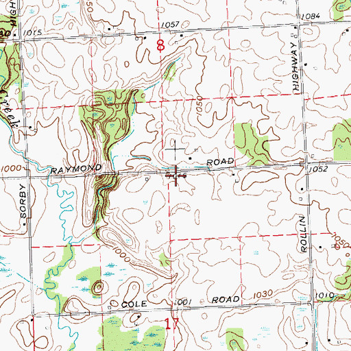 Topographic Map of Sherman Farm Cemetery, MI