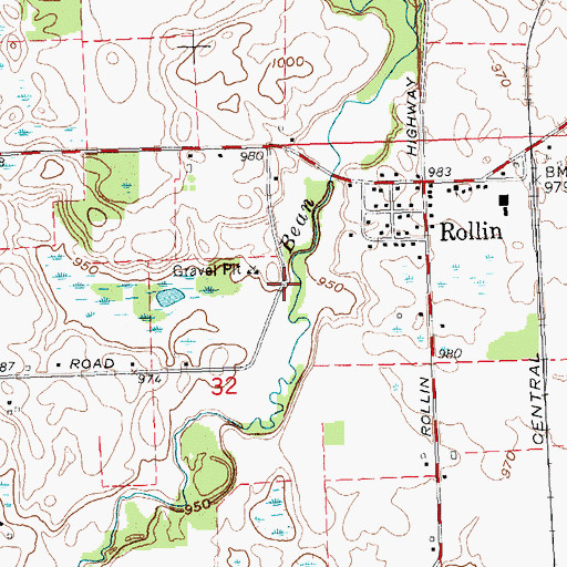 Topographic Map of Morehouse Grave, MI