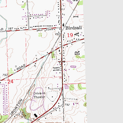 Topographic Map of Adrian Monthly Meetinghouse Historical Marker, MI