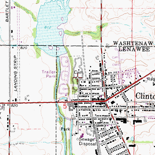 Topographic Map of Wirt Rowland Historical Marker, MI