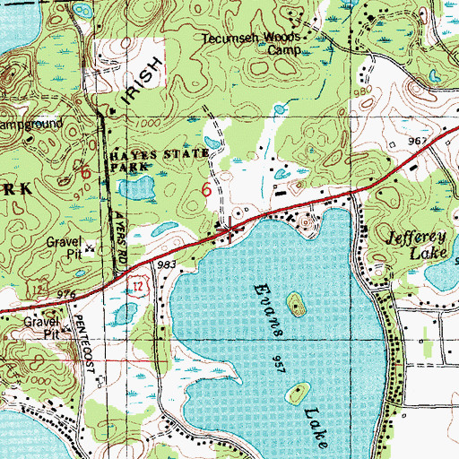 Topographic Map of Davenport House Historical Marker, MI