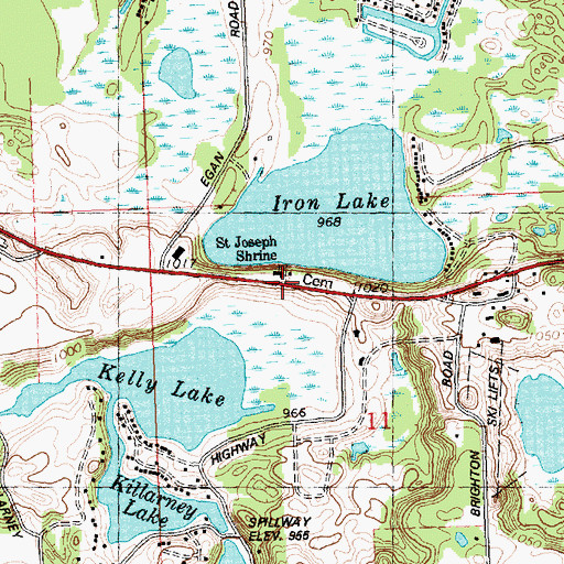 Topographic Map of Saint Joseph's Shrine Historical Marker, MI