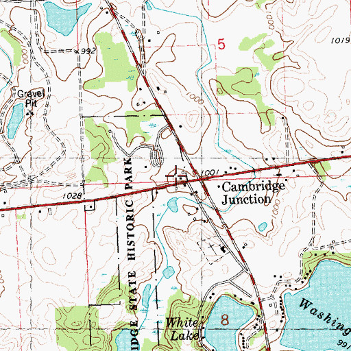 Topographic Map of Walker Tavern Historical Marker, MI