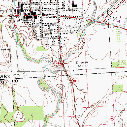Topographic Map of Taft Memorial Highway Historical Marker, MI