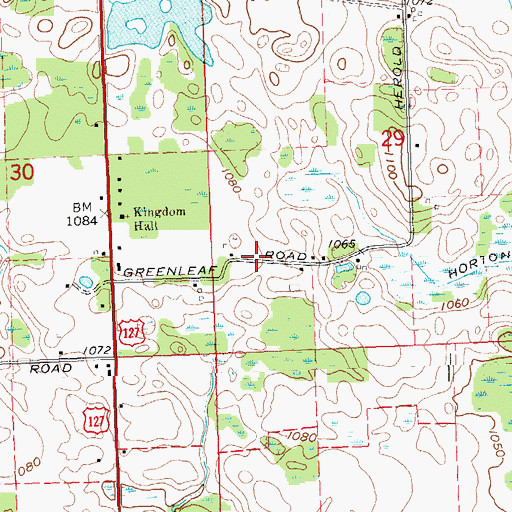 Topographic Map of Woodstock Manual Labor Institute Historical Marker, MI