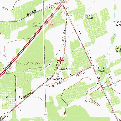 Topographic Map of West Creek Mobile Home Park, NY