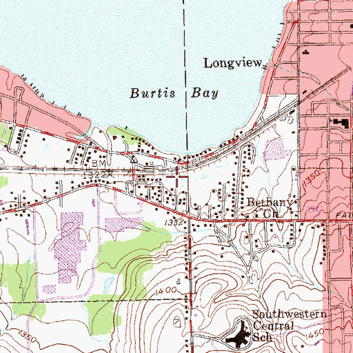 Topographic Map of Monticello Mobile Home Park, NY
