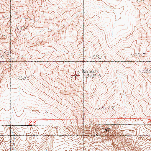 Topographic Map of Nopah Range, CA