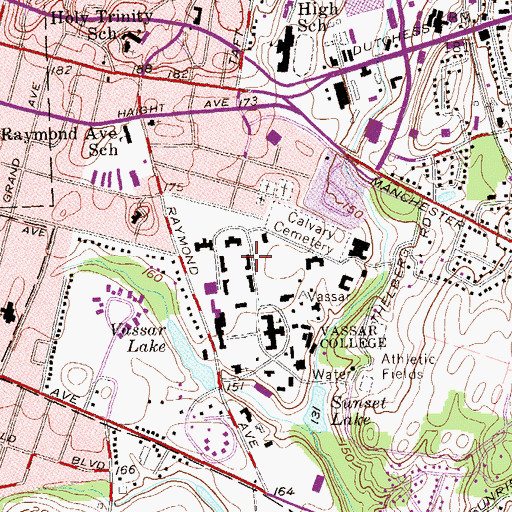 Topographic Map of Lathrop House, NY