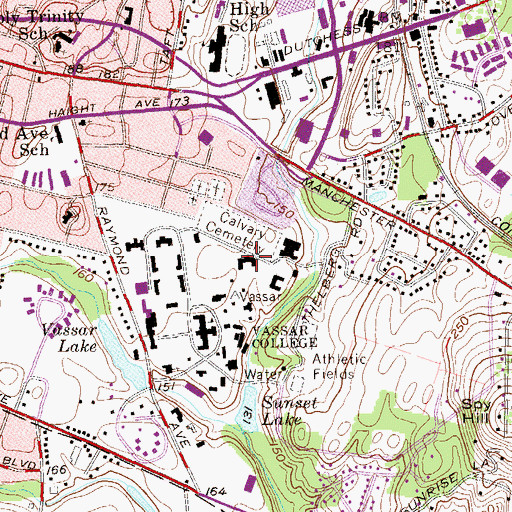 Topographic Map of Cushing House, NY