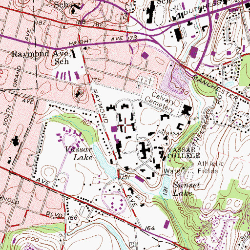 Topographic Map of Raymond House, NY