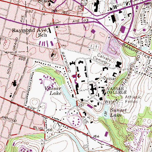 Topographic Map of Chicago Hall, NY