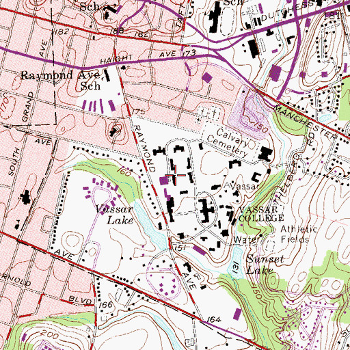 Topographic Map of Thompson Hall, NY