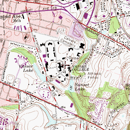 Topographic Map of College Center, NY