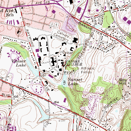Topographic Map of Doubleday Studio Art Building, NY