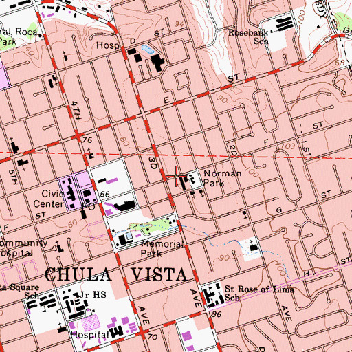 Topographic Map of Norman Park, CA