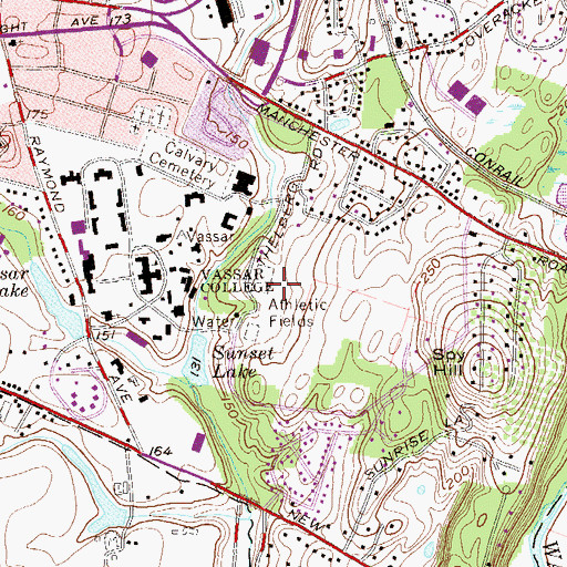 Topographic Map of Athletic And Fitness Center, NY