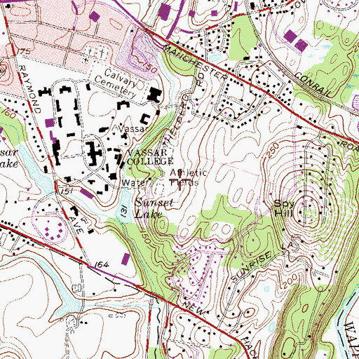 Topographic Map of Walker Field House, NY