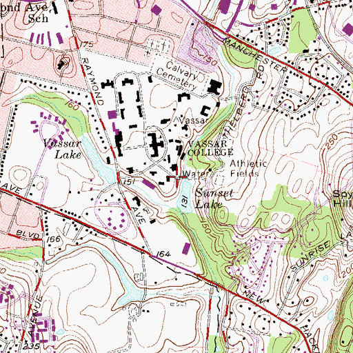 Topographic Map of Sanders Classroom Building, NY
