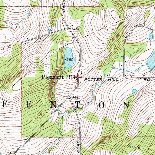 Topographic Map of Pleasant Hill School (historical), NY