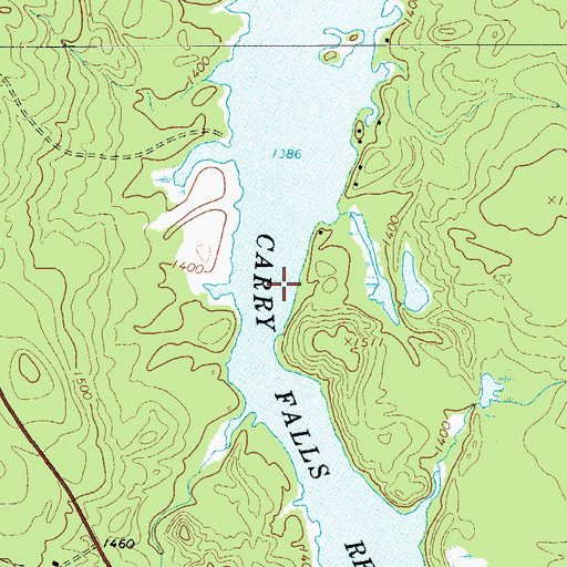 Topographic Map of Halls Rapids (historical), NY