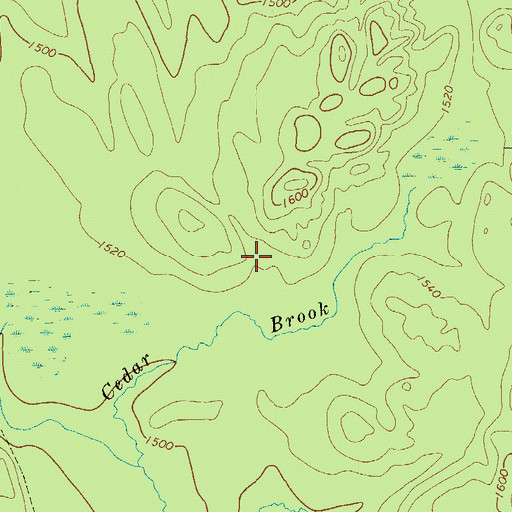 Topographic Map of Gushee Camp (historical), NY