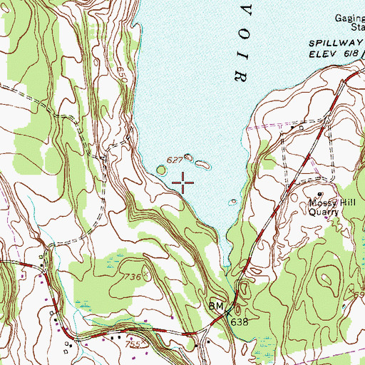 Topographic Map of Ravena Reservoir (historical), NY