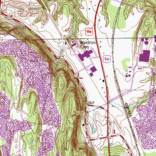 Topographic Map of School Number 4 (historical), NY