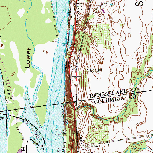 Topographic Map of School Number 6 (historical), NY