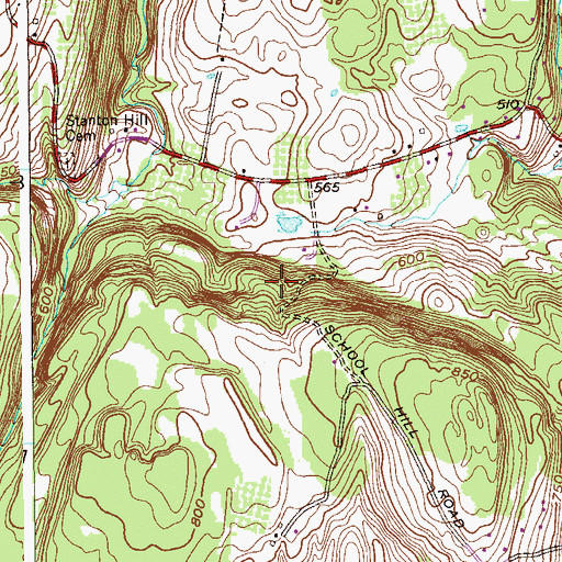 Topographic Map of School Number 7 (historical), NY